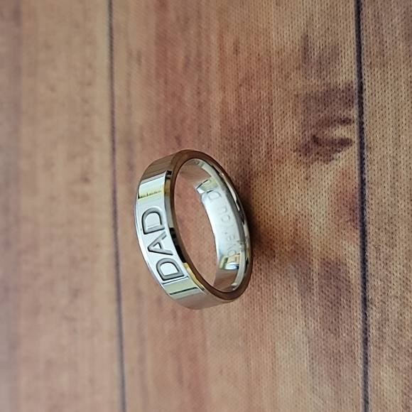 Men's Ring, Inscribed "Dad" and "Love You Dad", 8 - Picture 3 of 6